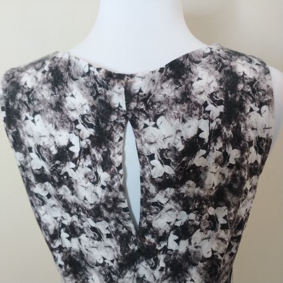 Anne Klein Floral Dress Sleeveless Midi Sharkbite Hem - Picture 12 of 13